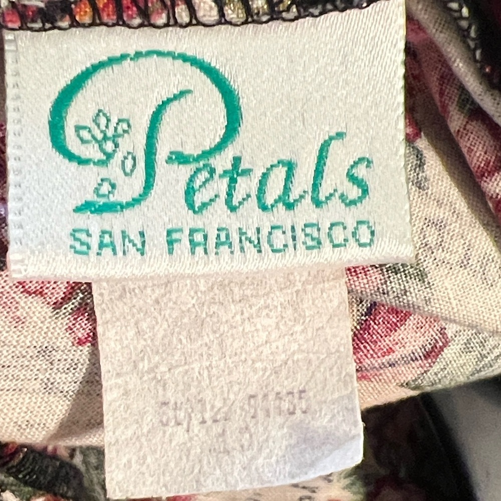 Petals San Francisco Vintage Girl’s Scalloped Hem Holiday Print Dress Size 10 - Picture 11 of 16